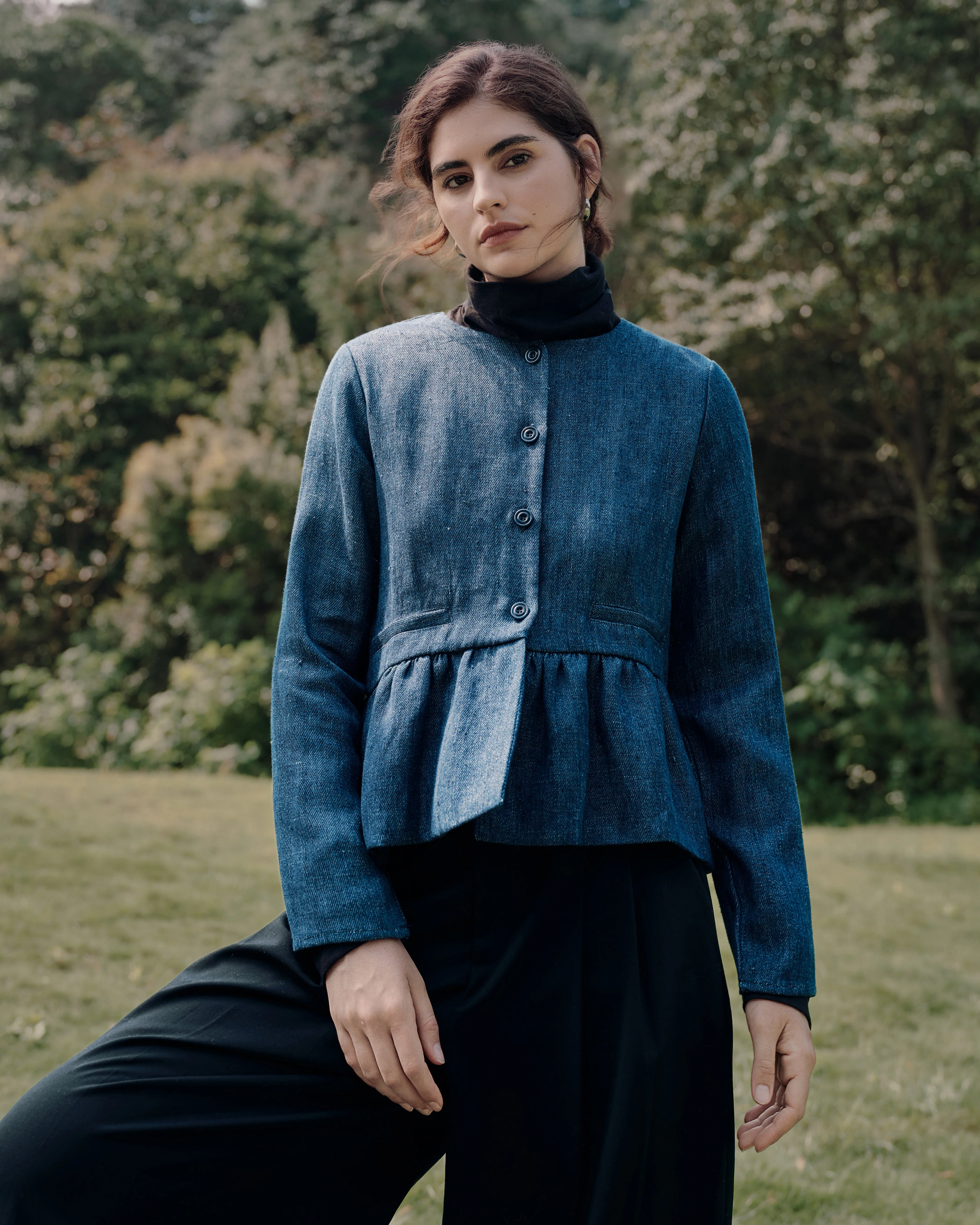 Denim Atelier Peplum Jacket - Image 5