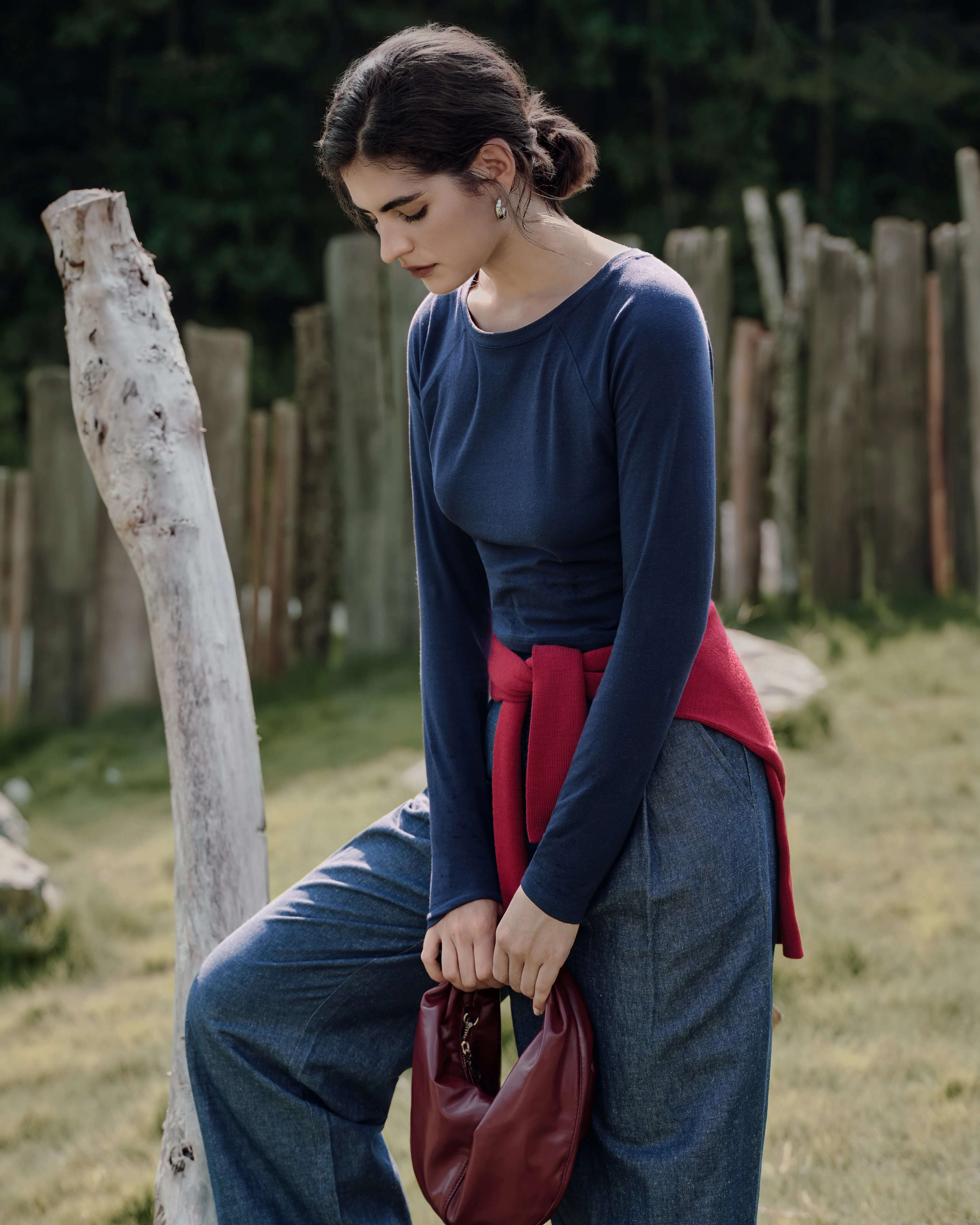 Hemp Essentials Cropped Raglan Tee - Image 3