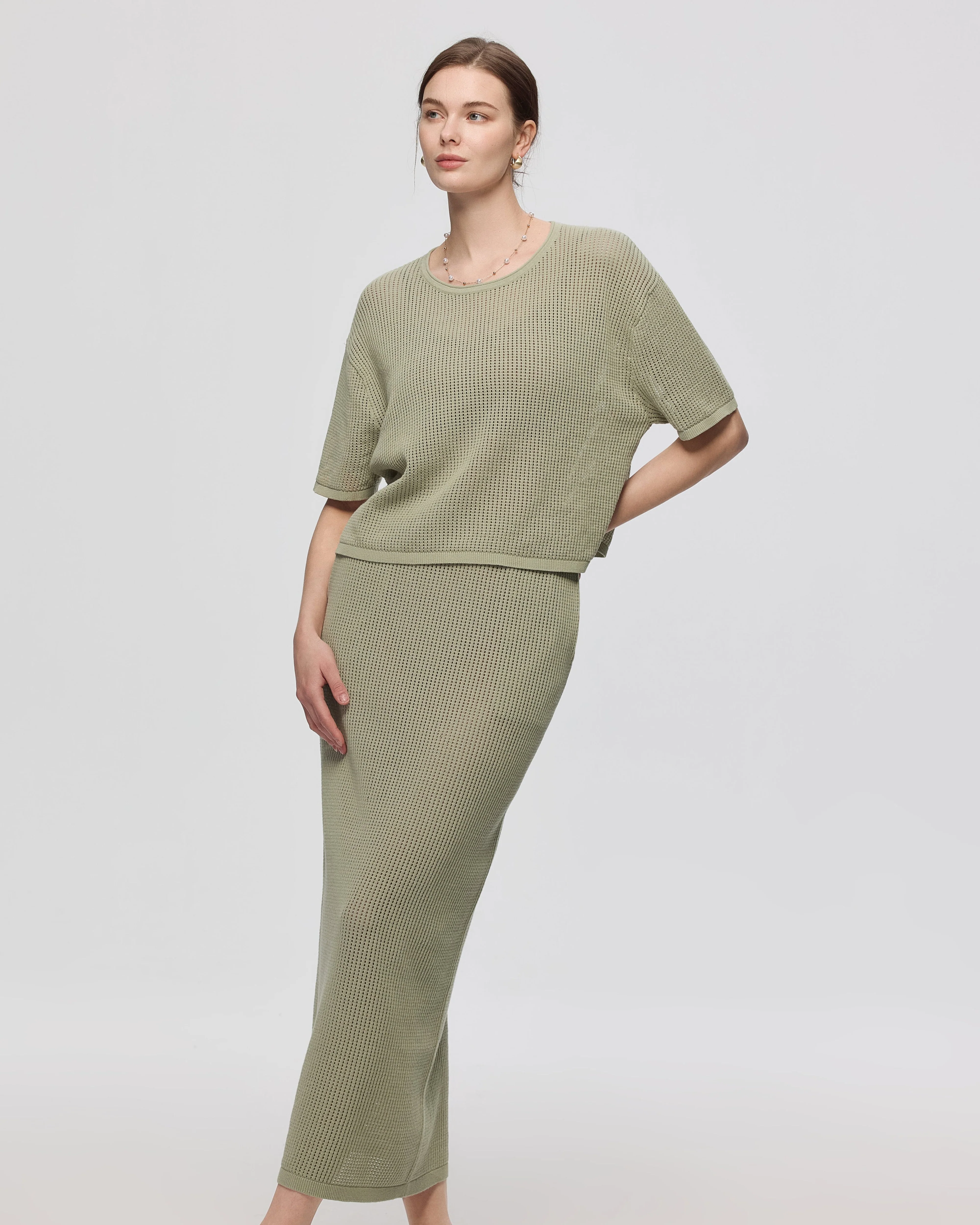 Marina Open Knit Skirt - Image 3
